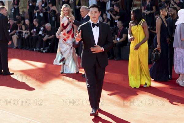 Venice, Italy - 3 September 2025: Teo Yoo during the red carpet of - The Voice Of Hind Rajab - during the 82nd Venice International Film Festival