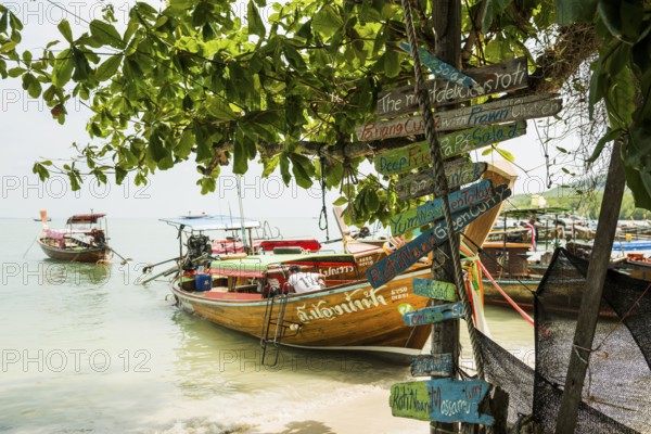 Restaurant on the beach, Koh Mook, Trang Province, Southern Thailand, Andaman Sea, Thailand