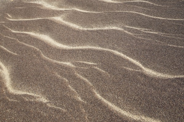 Patterns in the sand of the Namib Desert. Skeleton Coast National Park, Namibia