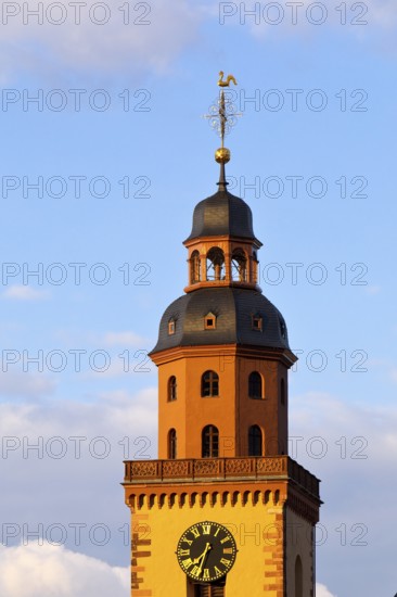 Tower of the Protestant St Catherine's Church in Frankfurt, Frankfurt am Main, Hesse, Germany