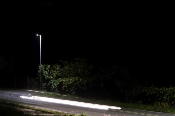 Street at night, long exposure, Germany