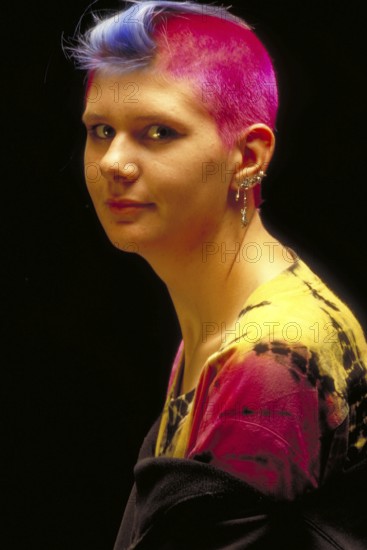 Teenage girl in punk look, Bavaria, Germany