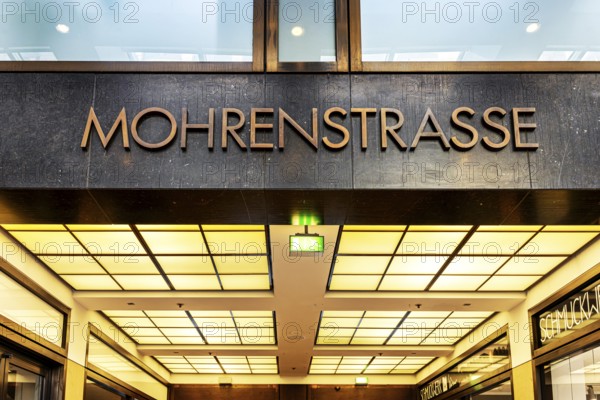 Interior design commercial property, partially vacant Shopping Quartier 205 in Friedrichstrasse and Mohrenstrasse, Berlin, Germany