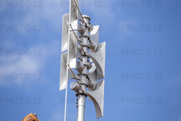 Close-up of a siren at a school