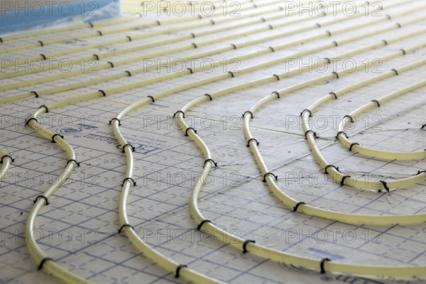 Underfloor heating in a new building