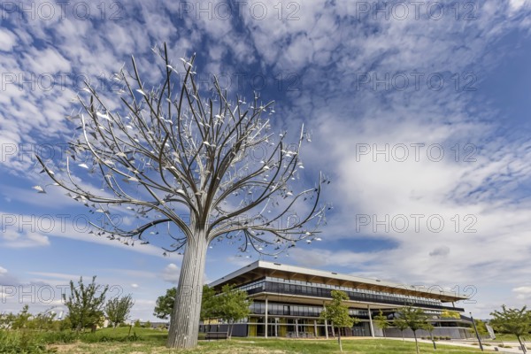 Promega GmbH, headquarters in Walldorf, Germany. Sound artwork on the company premises by David Rousseau. Walldorf Baden-Württemberg, Germany