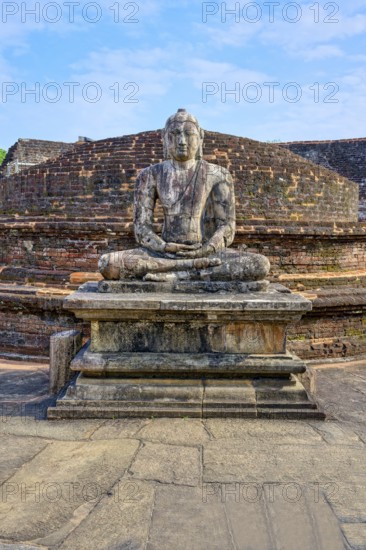 Vatadage circular temple, Polonnaruwa ruins of the garden-city created by Parakramabahu the Great in the 12th century, Polonnaruwa, Sri Lanka