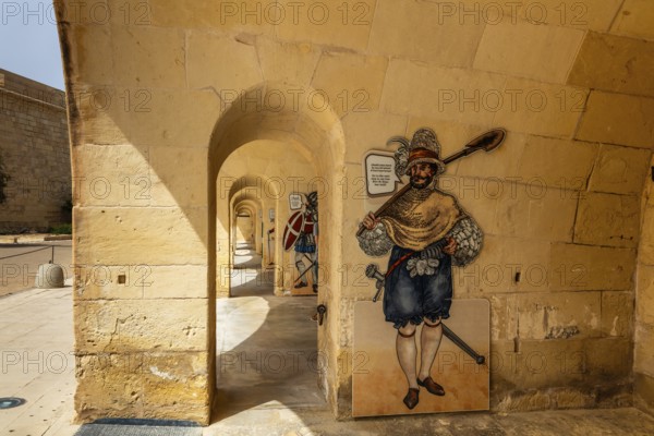 Fort St. Elmo, fortress on the northern tip built in 1670 by the Order of Malta to fortify the harbour, houses the National War Museum of Military History, Valletta, UNESCO World Heritage Site, Malta