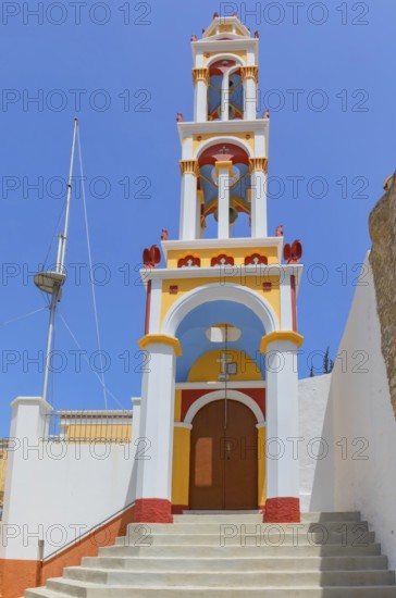 Orthodox church, Chorio, Symi Island, Dodecanese Islands, Greece