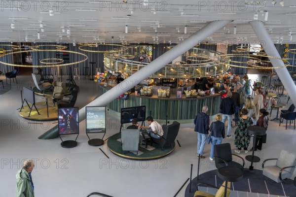 The Forum Groningen, public cultural and educational centre on the Nieuwe Markt, in the old town, with cinema, library, media labs, catering, roof terrace, study and reading areas, viewing points, 10 floors, connected by many escalators, Netherlands