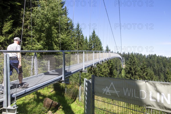 Wildline Bad Wildbad: The pedestrian suspension bridge is 380 metres long and 60 metres high. It was opened as a tourist attraction in 2018