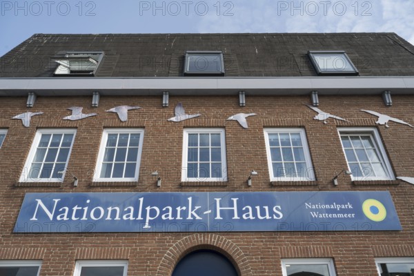 National Park House, harbour, Husum, North Frisia, North Sea, Schleswig-Holstein, Germany