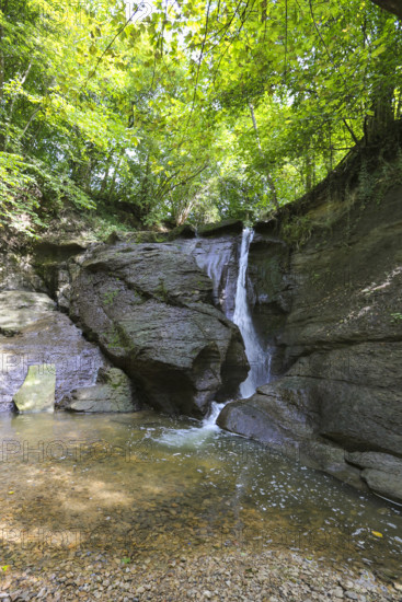 Junginger Gieß, Starzel waterfall, Jungingen im Killertal, Zollernalb, Swabian Alb, Zollernalbkreis, Baden-Württemberg, Germany