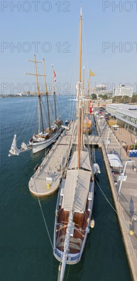 Detroit, Michigan - 9 August 2025 - Four schooners visit Detroit for the Sail Detroit Festival