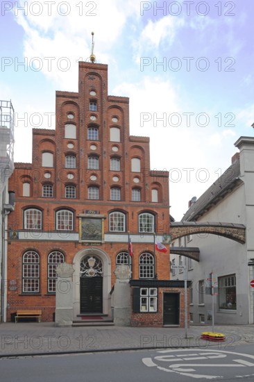 Restaurant Schiffergesellschaft with stepped gable, brick building, Old Town, Lübeck, Schleswig-Holstein, Germany