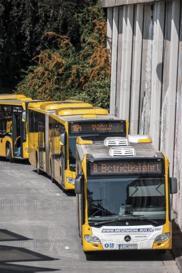 Public transport stop, bus station, local buses in Essen-Steele, bus and S-Bahn junction, Essen, North Rhine-Westphalia, Germany