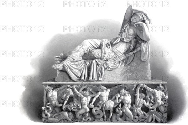 Ariadne ariadne, in Greek mythology the daughter of the Cretan king Minos and his wife Pasiphaë, a daughter of the sun god Helios, statue in the Vatican, Rome, Italy