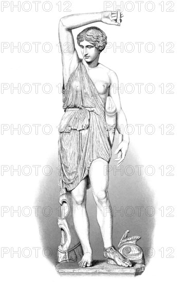 Illustration of the statue of an Amazon, Villa Mattei (documented since 1614), sold to the Vatican in 1770, Italy