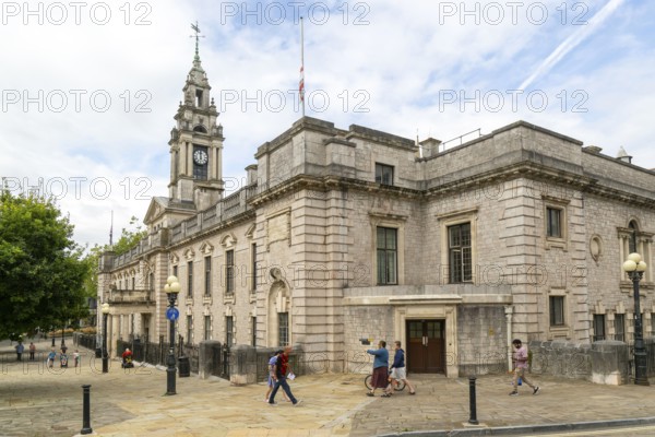 Historic Old Town Hall building, Torquay, Devon, England, UK, built 1851-1852