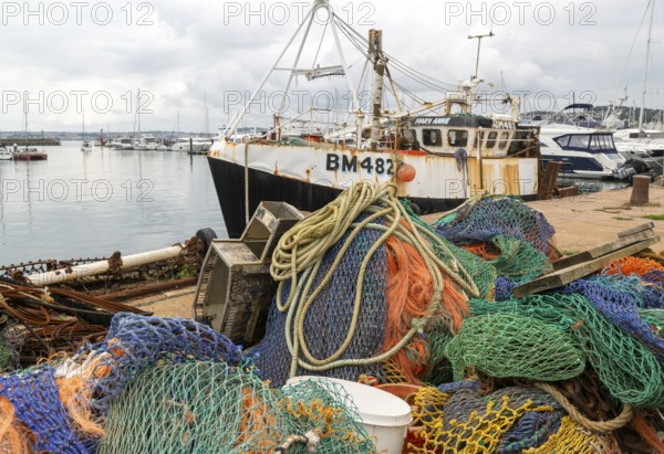 FV Mary Anne BM482 fishing vessel boat in harbour, Torquay, Devon, England, UK