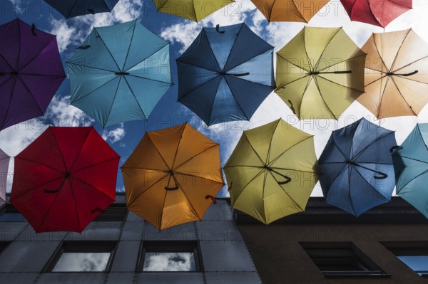 Coloured umbrellas, Interlaken, Bern, Switzerland
