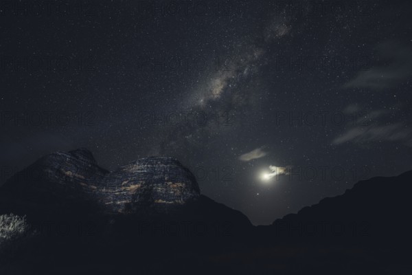 Starry sky with the Milky Way over the Bungle Bungles in Australia in the Outback, Australia
