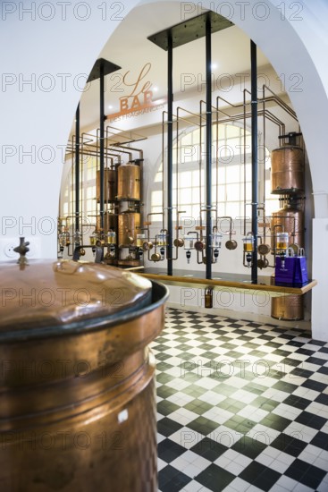 Interior view, Perfumery Molinard, Perfume manufacturer, Grasse, Alpes Maritimes, Provence Alpes Cote d'Azur, French Riviera, South of France, France