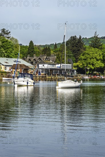 Boats on Windermere Lake, Fell Foot Park, Lake District, Cumbria, England, United Kingdom