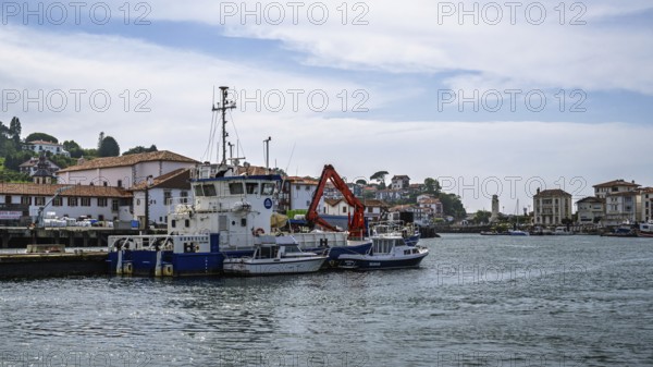 Marina in Saint-Jean-de-Luz, Nouvelle-Aquitaine, Pyrenees-Atlantiques, France