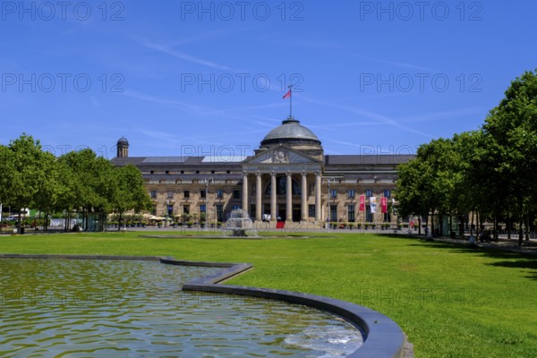 Porticus, Casino, Casino am Kurgarten, spa garden, Wiesbaden, Hesse, Germany