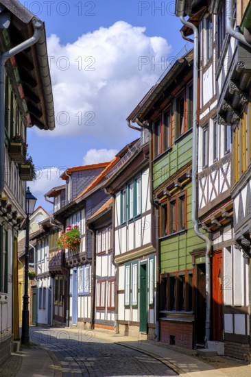 Kochstraße, half-timbered houses, Wernigerode, Harz, Saxony-Anhalt, Germany