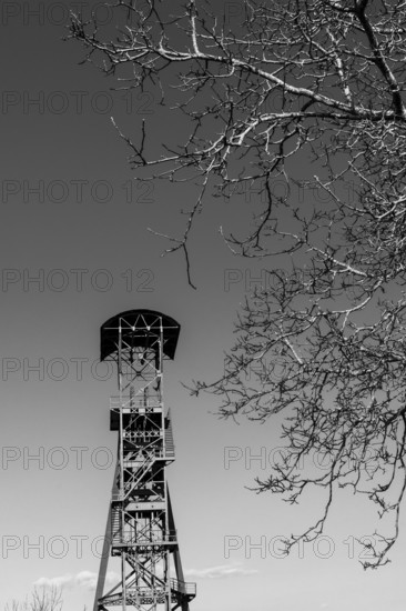 Old mine headframe at a coal mine in Bayard, Brassac les Mines, Puy de Dome, Auvergne Rhone Alpes, France