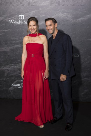 Hilary Swank and Marcel Remus at the Remus Lifestyle Night on the rooftop terrace of the Pure Salt Hotel in El Toro, Magaluf, Majorca, Spain on 31/07/2025