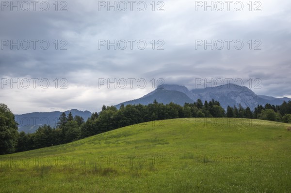 Dramatic weather over Hoher Göll and the Eagle's Nest in Berchtesgadener Land