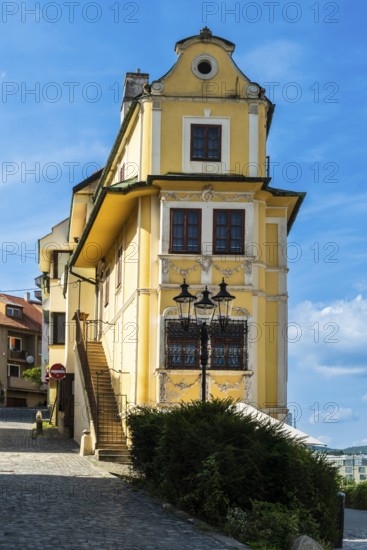 An alley in the old town centre at the entrance to Bratislava Castle, Slovakia