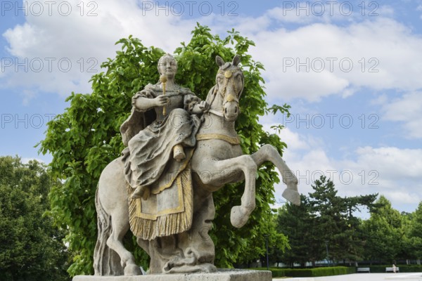 Statue of Maria Theresa in the Presidential Garden in Bratislava, Slovakia
