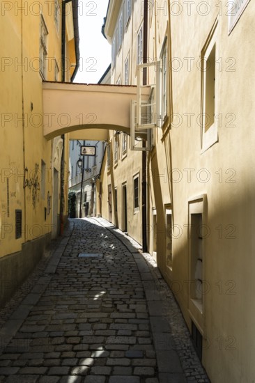 An alley in the historic centre of Bratislava, Slovakia
