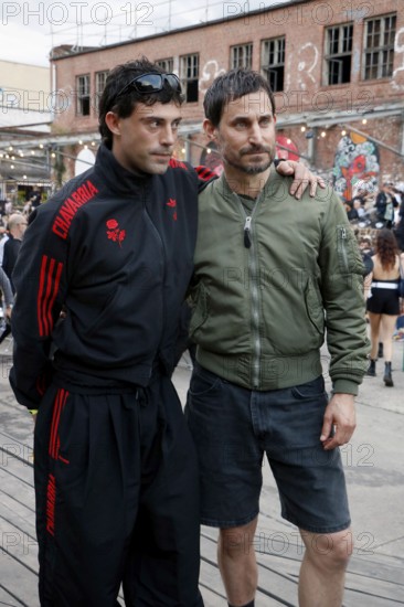 Aaron Altaras and Clemens Schick at the premiere of their film Rave On on the grounds of the RSO.BERLIN on 30.7.2025