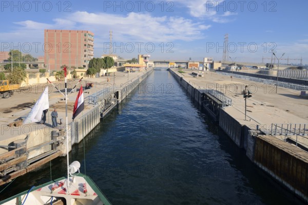 Esna ship lock, Esna barrage, Esna, Egypt