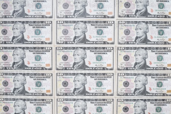 10 US dollar notes, 10 dollar banknotes