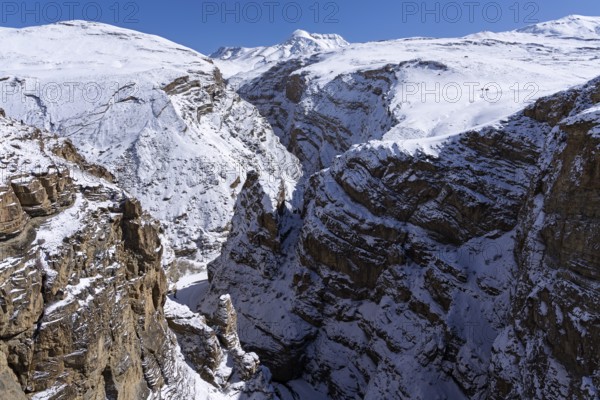 View of the Himalaya Mountains, Himalaya, Spitital, Kaza, Himachal Pradesh, India