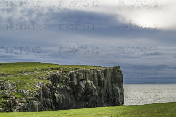 Cliffs over Neist Point Lighthouse, Isle of Skye, Scotland, UK
