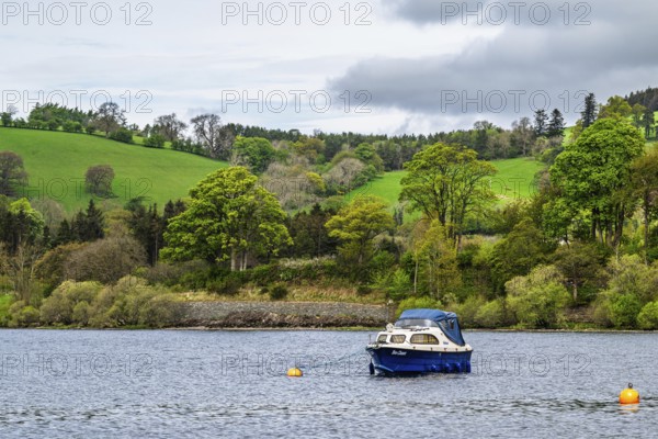 Boats on Ullswater Lake, Pooley Bridge, Lake District National Park, Cumbria, England, United Kingdom