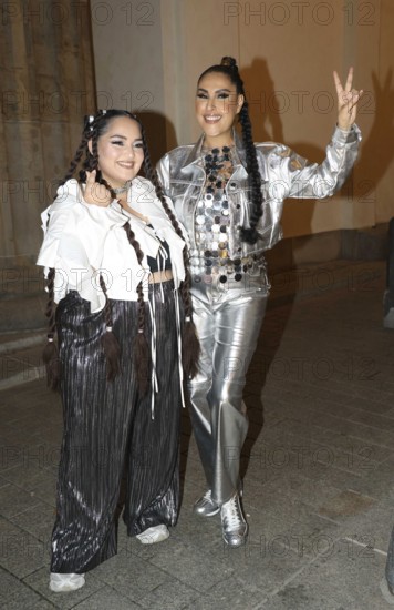 Bahar Kizil and Senna Gammour from the band Monrose at the 47th Christopher Street Day under the motto Never be quiet again in Berlin on 26 July 2025