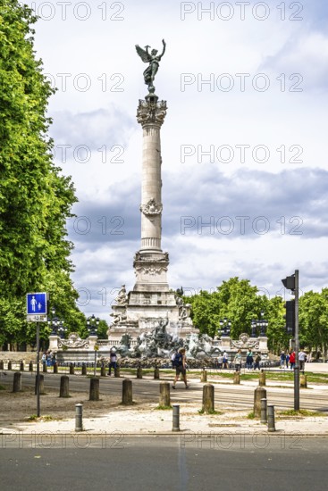 Fontaine du Char du Triomphe de la Concorde, Place des Quinconces, Bordeaux, Gironde, Nouvelle-Aquitaine, France