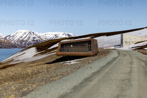 Svalbard Global Seed Vault, Snow Mountain, Longyearbyen Fjord, Spitsbergen, Svalbard