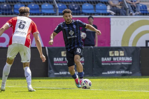 Waldhof Mannheim v FC Emmen, Netherlands (last test match in front of the start of the new season) ***On the ball: Arianit Ferati (10, Mannheim)