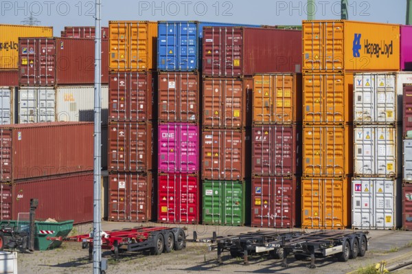 Container terminal, harbour, Dortmund, Ruhr area, North Rhine-Westphalia, Germany