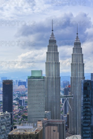 Kuala Lumpur city skyline with the Petronas Towers, Malaysia, Asia