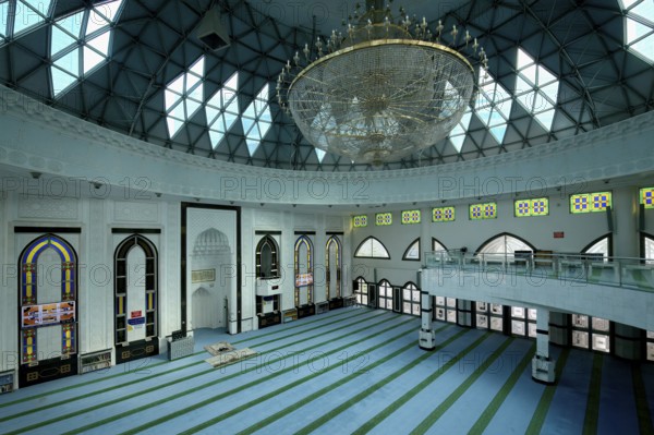As Syakirin Mosque or KLCC Mosque, Prayer Hall, Kuala Lumpur, Malaysia, Asia